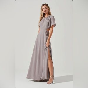ASTR The Label Open Back Maxi Dress